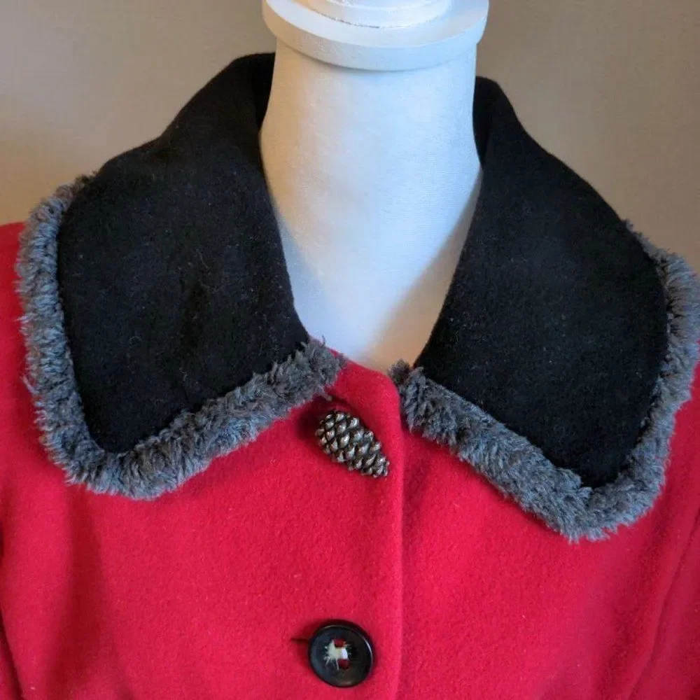 Vintage 90s Mailk Wool Jacket Cow Print Blazer Art to Wear Cottagecore Small